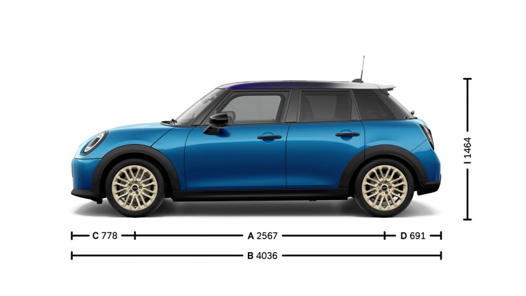 MINI 5-dörrar – mått – introbild